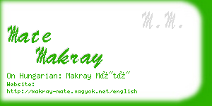 mate makray business card